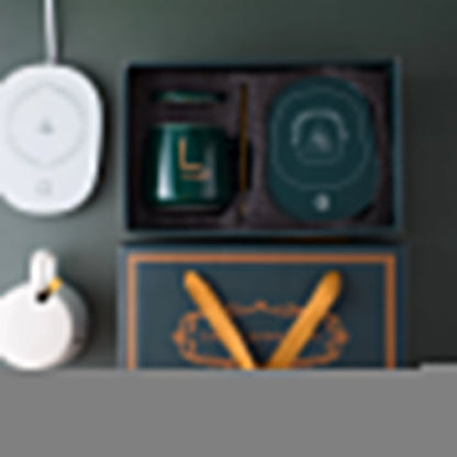 Electric Cup Warmer Set With Spoon